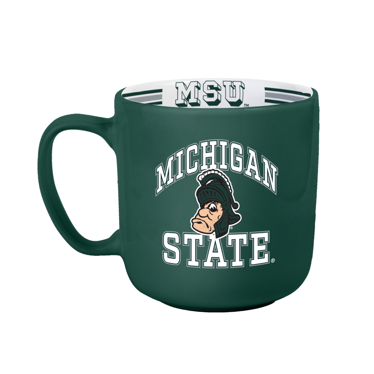172V-C15SM 15 oz MI State Vault Stripe Mug, Green