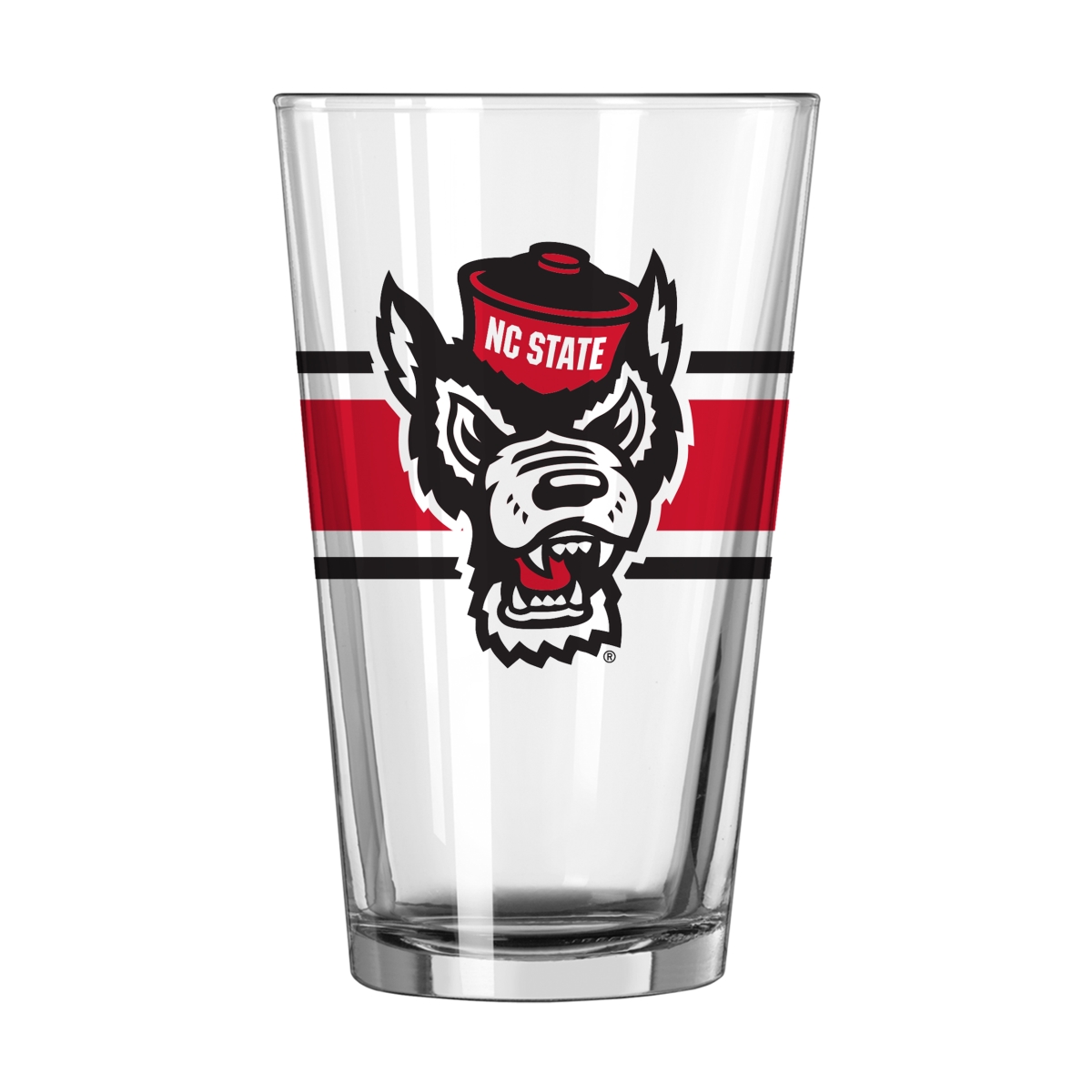 186-G16P-16 16 oz North Carolina State Stripe Pint Glass