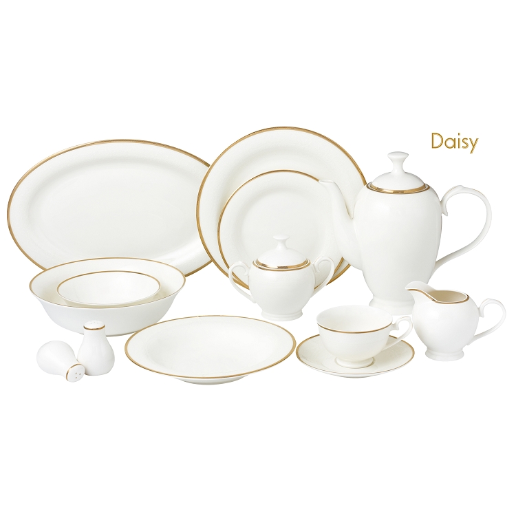 Picture of Lorenzo Import Daisy-57 57 Piece Dinnerware Set & Bone China Service for 8 People - Daisy