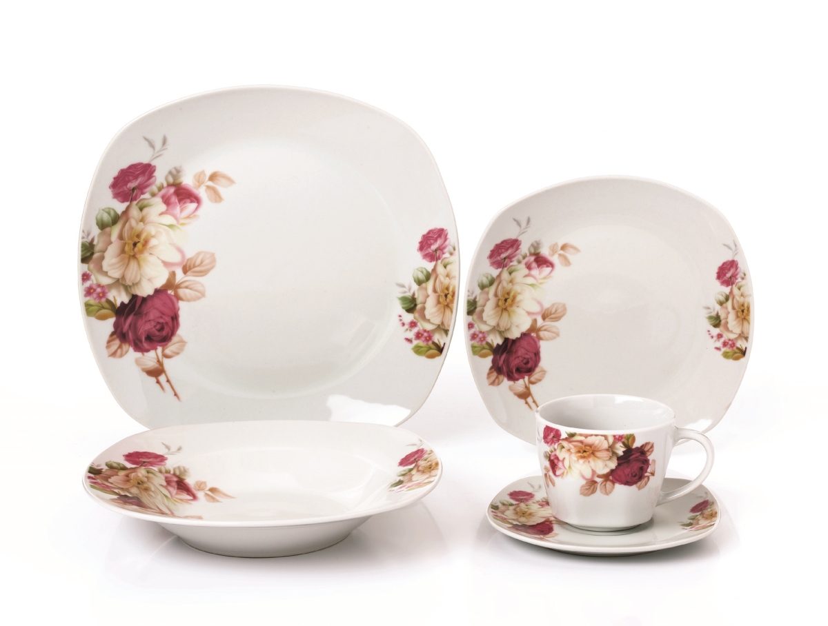 Picture of Lorren Home Trends LH427 20 Piece Porcelain Square Dinnerware Set, Service for 4