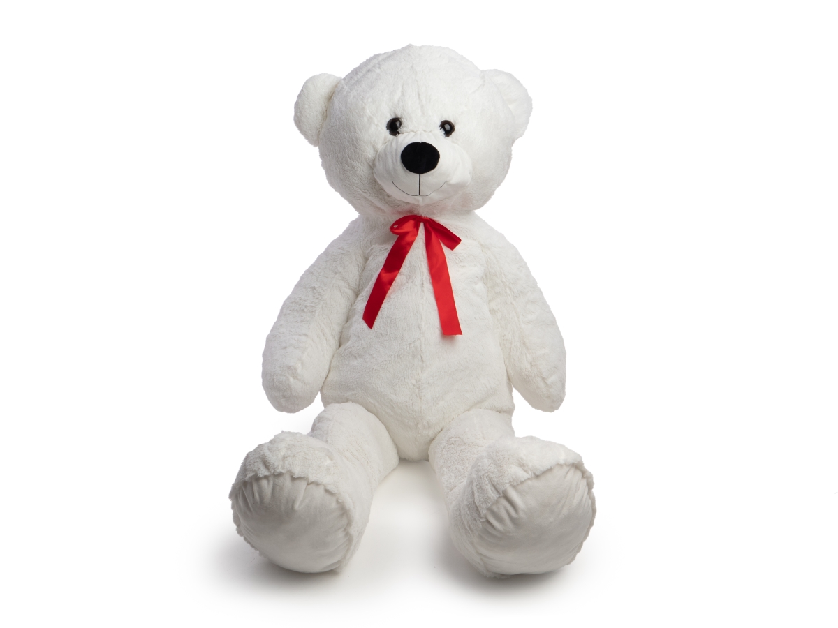 Picture of Bright Time Toys BT74298 52 in. Standing White Bear with Red Bow Plush Toy