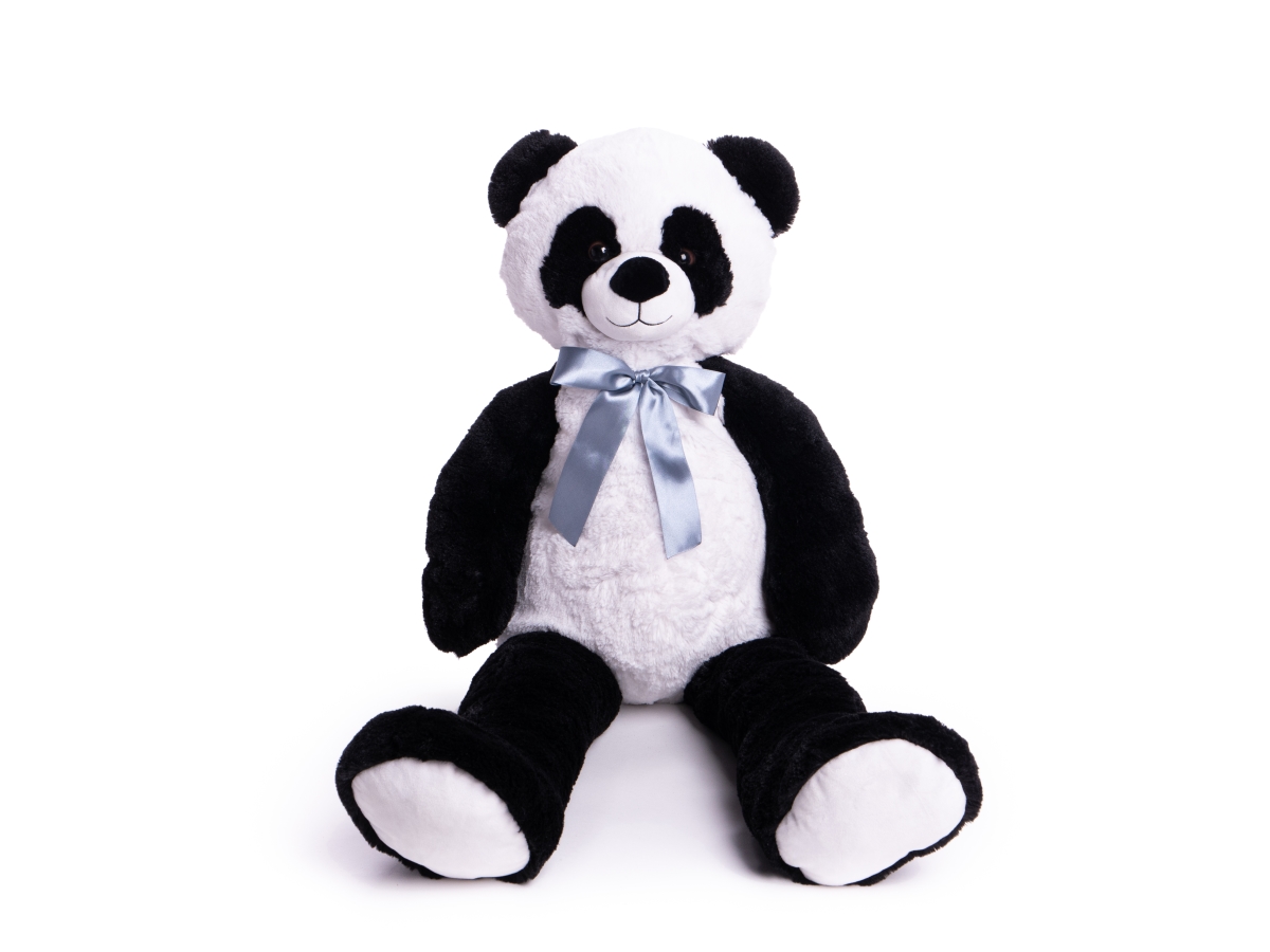 Picture of Bright Time Toys BT25969 52 in. Standing Panda with Grey Bow Plush Toy
