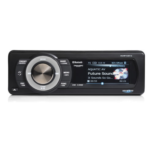 AQ-MP-5UBT-S 1 Din Marine Head Unit - AM, FM, USB, Aux-In & Bluetooth