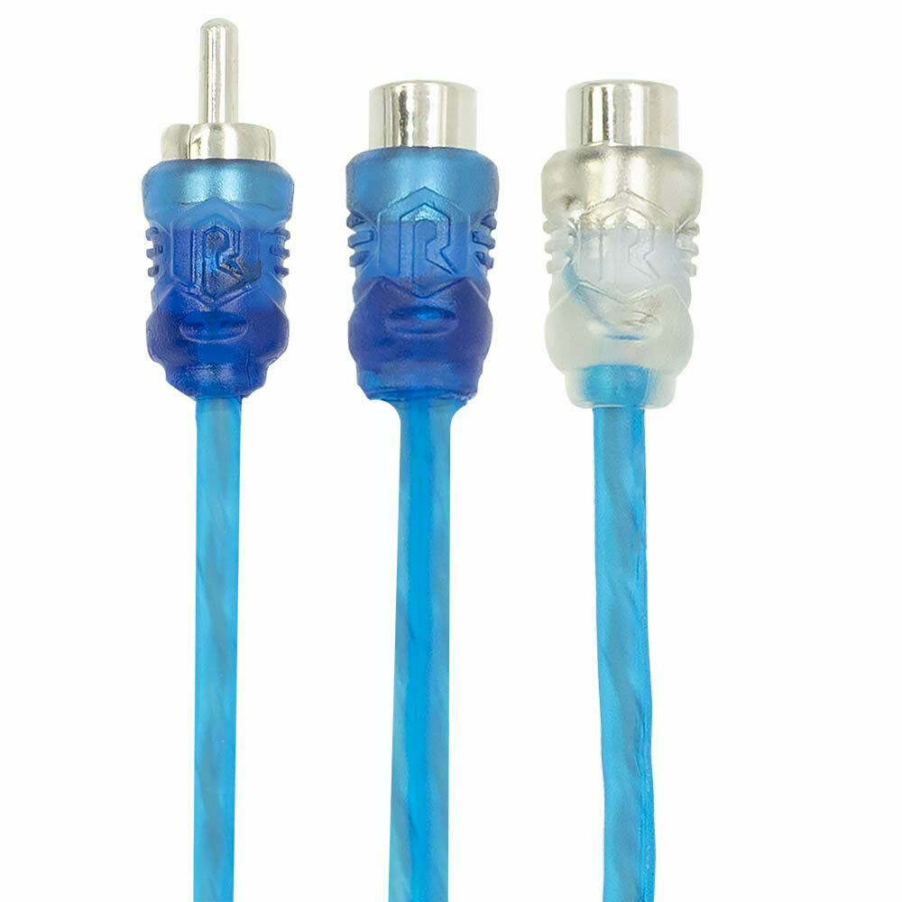 R2Y2-10 2 Channel 1M-2F R2 Coax RCA Y-Adaptor - Bulk Series - Pack of 10