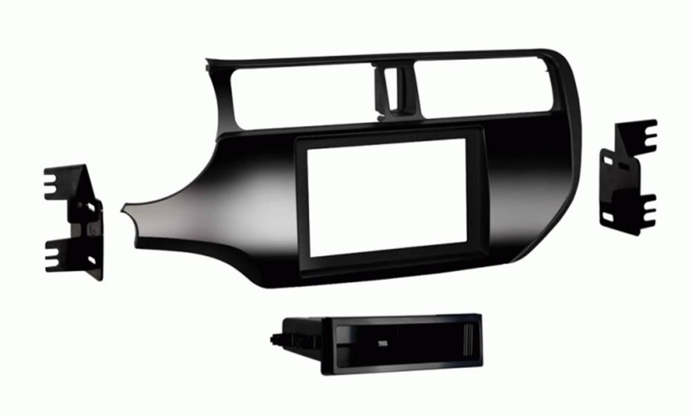 Metra 99-7368HG Single & Double DIN Dash Kit for 2016 Up Kia Rio with Push To Start, Black