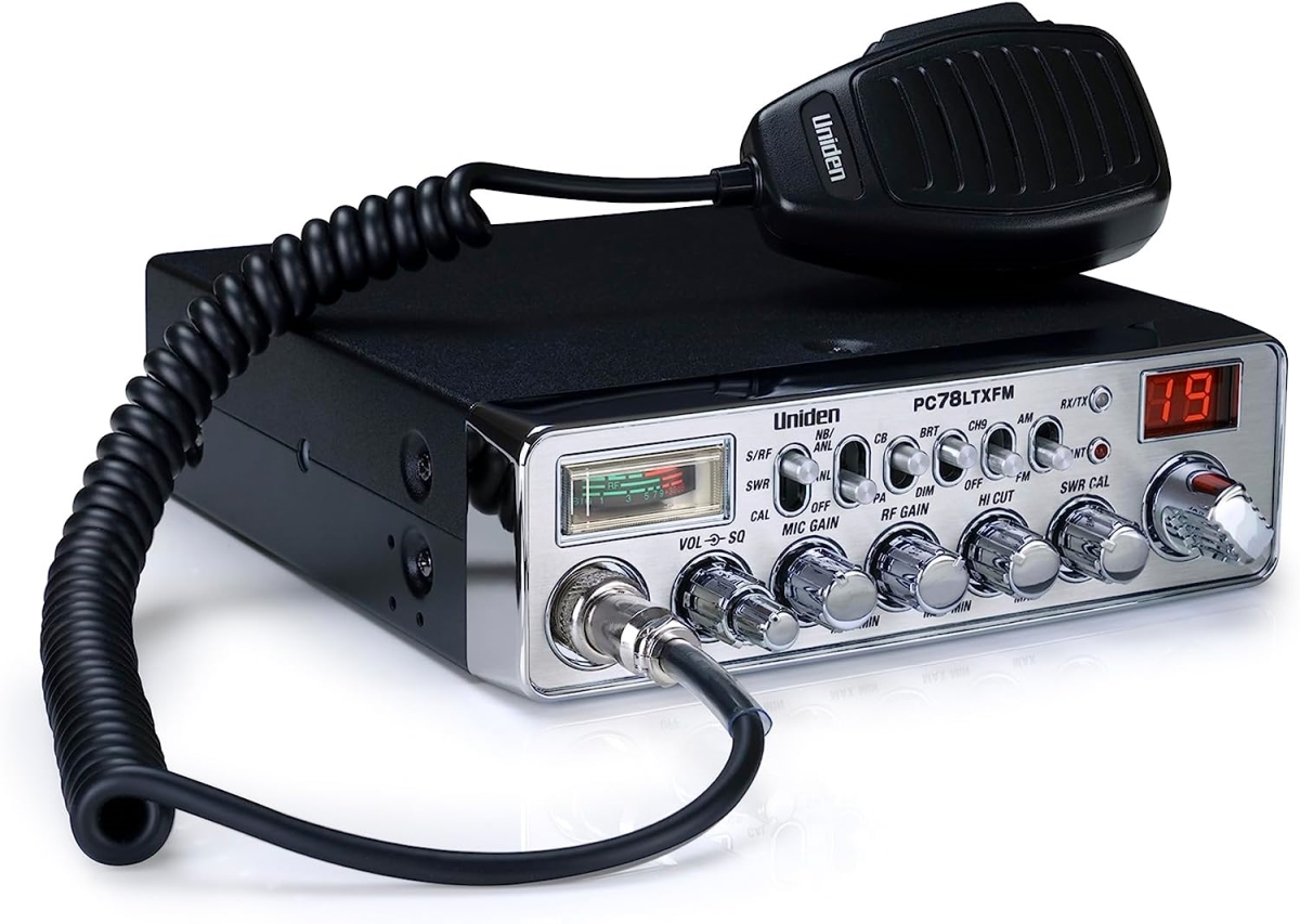 40 Channel CB Radio with RF & Mic, Silver