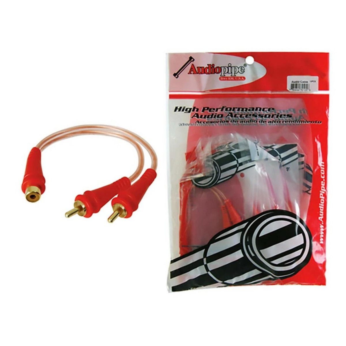 Picture of Audiopipe BMS-G-FY-2M RCA Splitter for 1 Female to 2 Male