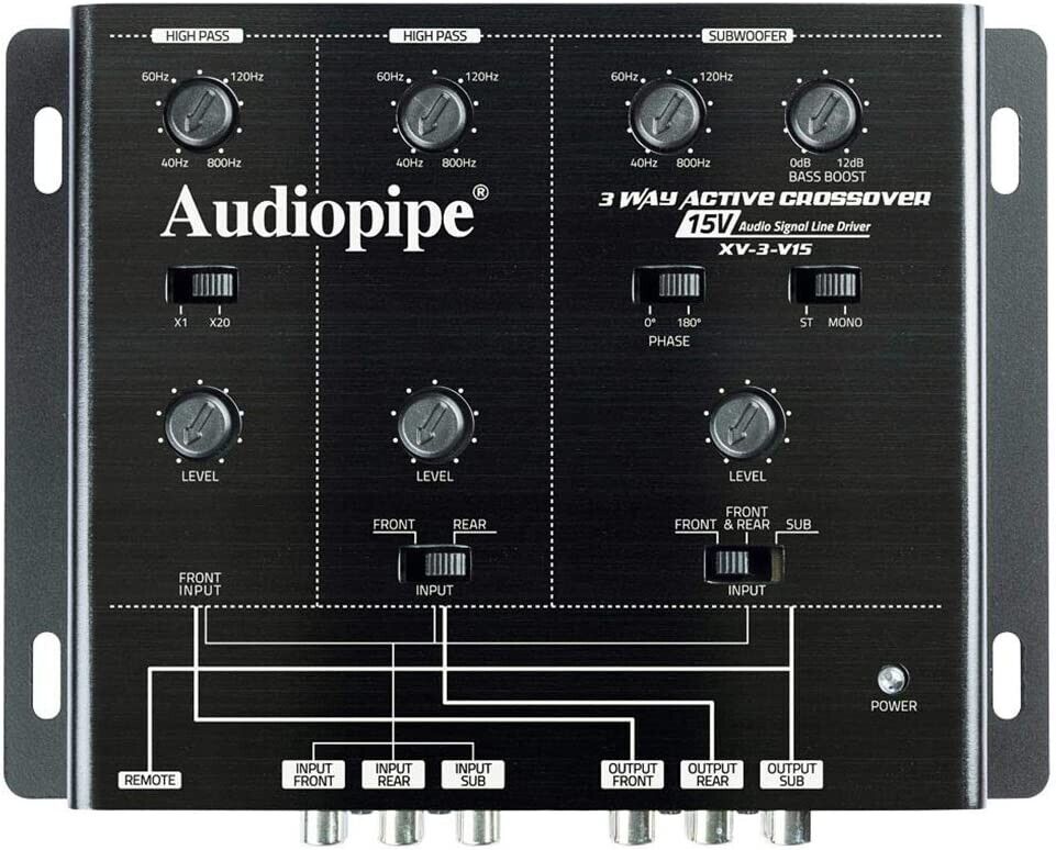 XV-3-V15XP 3-Way Electronic Crossover with 15V Frequency Control
