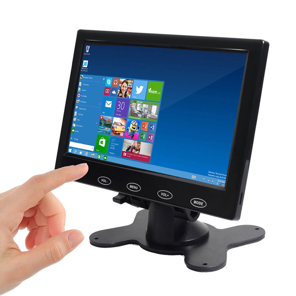 SL7D 7 in. Ultra Thin 16-9 HD 800 x 480 LCD Car Rear View Monitor with 2 Video Input DVD Headrest