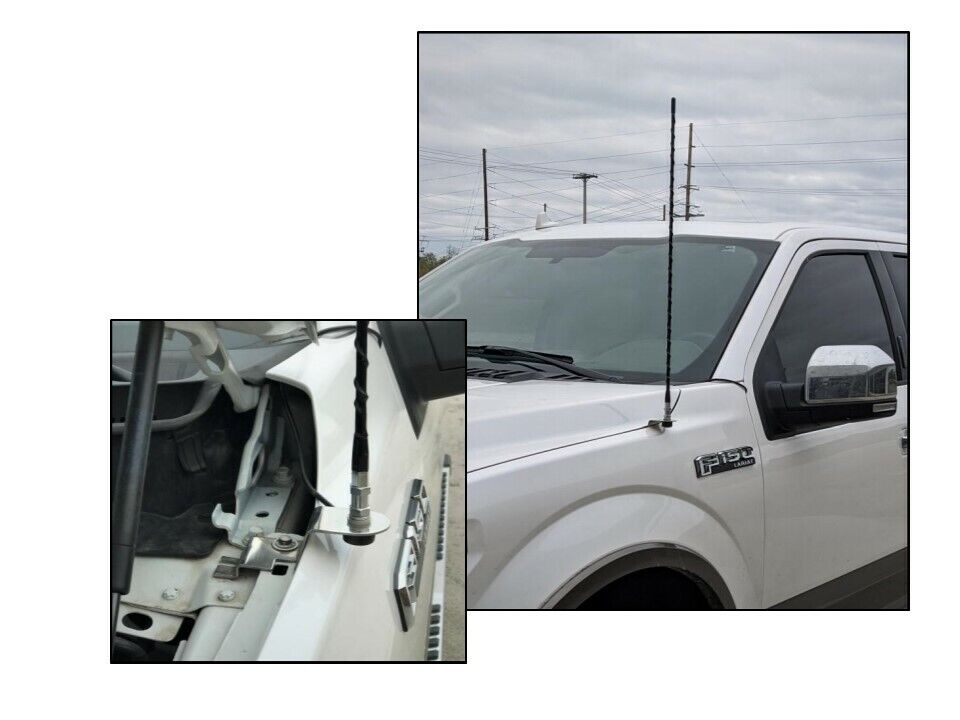 PC22-4004 Mount Antenna & Cable for 2022 Ford Super Duty, Black