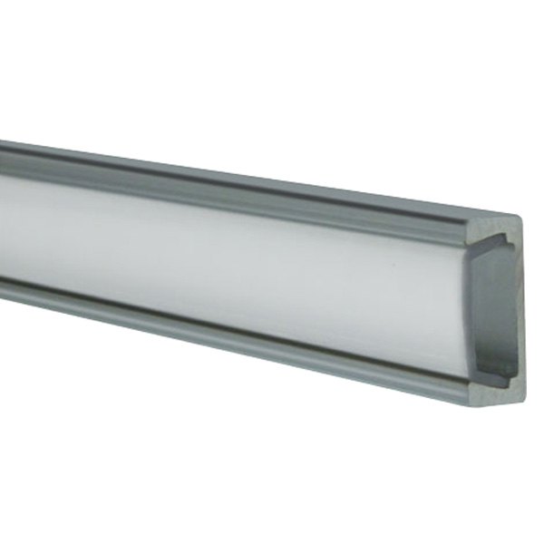 HE-ATFL Surface Mount Frosted Aluminum Track, Silver Anodized