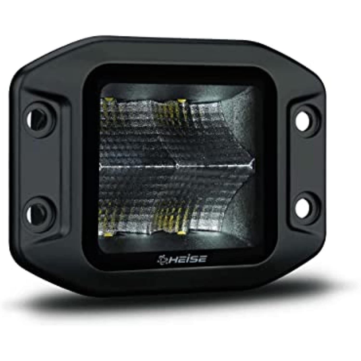 HE-FMBCF 3.5 in.  Blackout Flush Mount Cube Flood 4 LED Light, Black