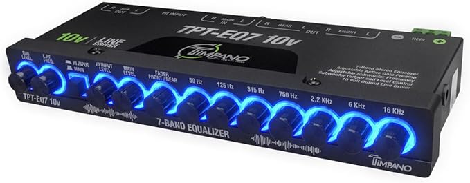 TPT-EQ7 10V 7 Band Half Din Equalizer with High Level Input