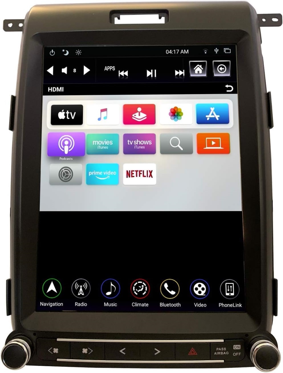 TS-FDOP12-1RR-6H 12.1 Inch Radio Replacement Multimedia Player GPS Navigation Android Head Unit for 2013-2014 Ford F150