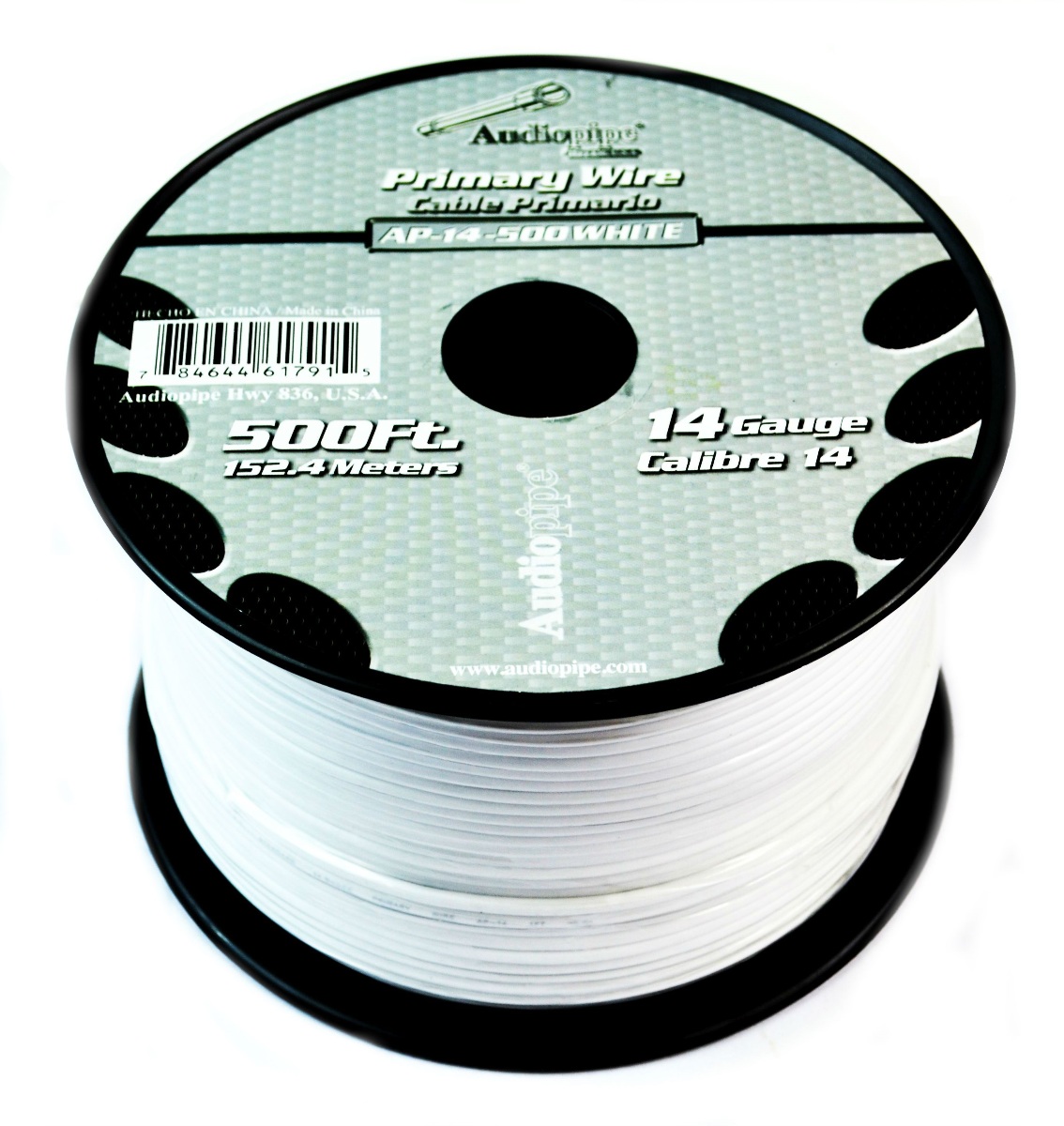 Picture of Audiopipe AP-14-500 WHT 14 Gauge Primary Wire&#44; White - 500 ft.