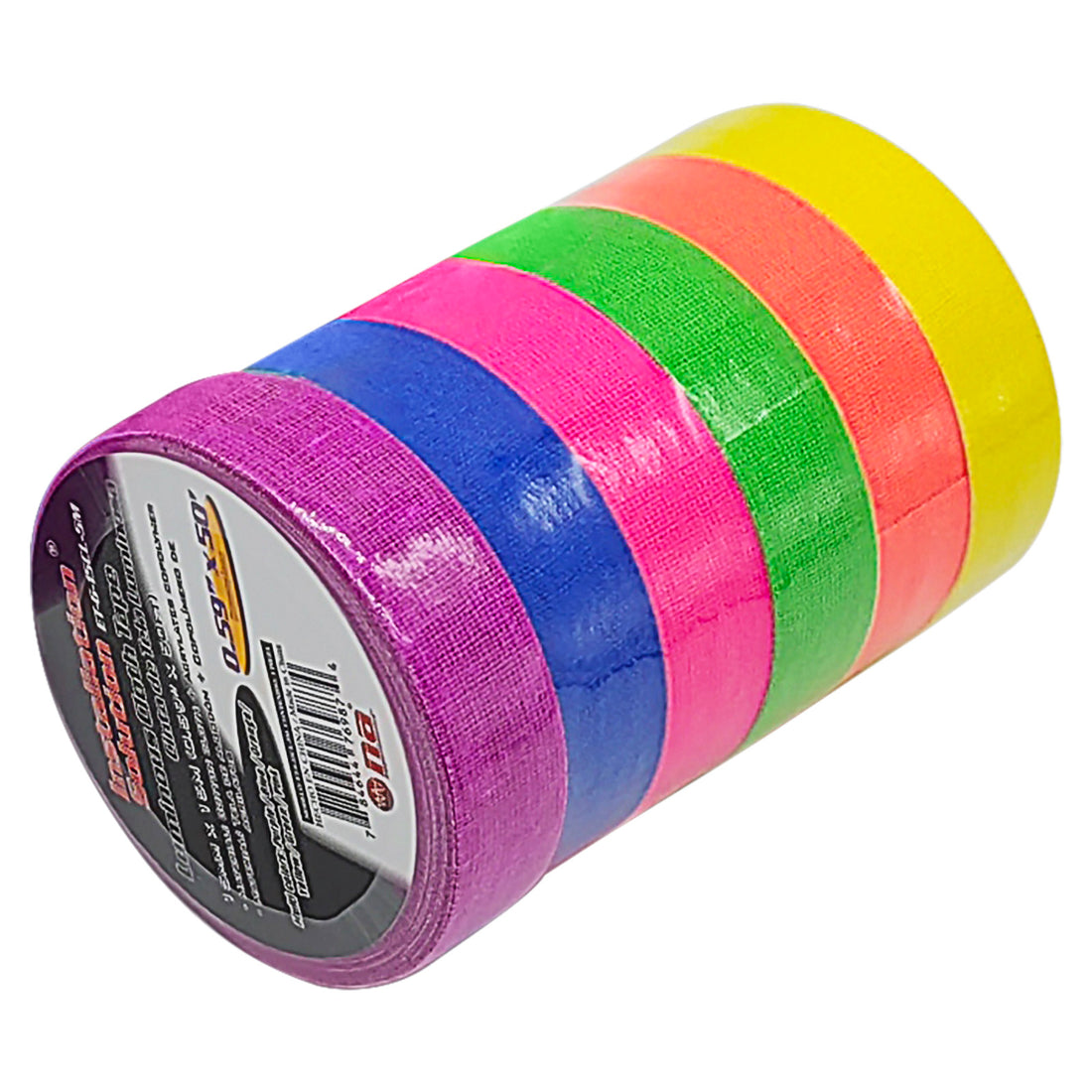 ET-6-15CL-5M 15 mm x 15 m Luminous Cloth Tape - Multi Color