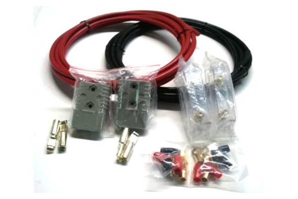 TPDC4 16 ft. 4 Gauge Power Cable Kit with DC4 Quick Disconnect - Dual Fused Fuse Blocks - Red & Black