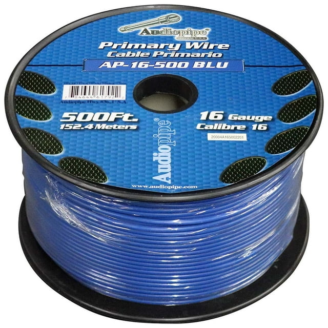 APV-16-500 BLU 500 ft. 16 Gauge Power Flex Remote Cable Wire, Blue
