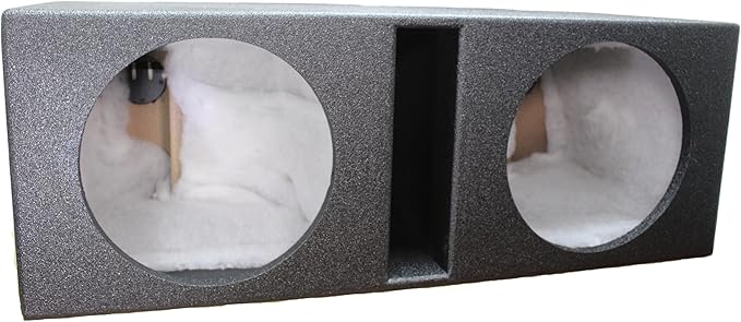 BVHD-212BKPU  Mansis- Sprayed Dual 12 in. Heavy Duty Vented Enclosure with 1 in. Face