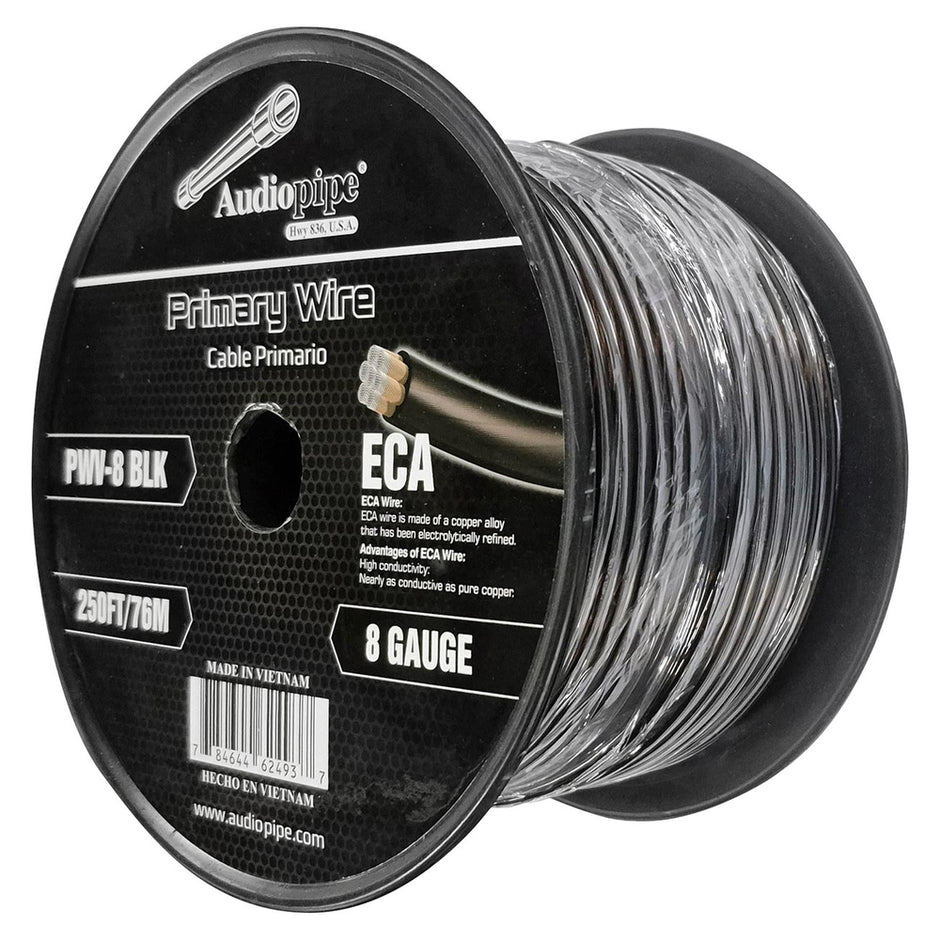 PWV-8 BLK 250 ft. 8 Gauge Power Cable, Black