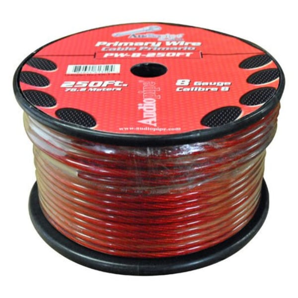 PWV-8 RED 250 ft. 8 Gauge  Power Wire - Red
