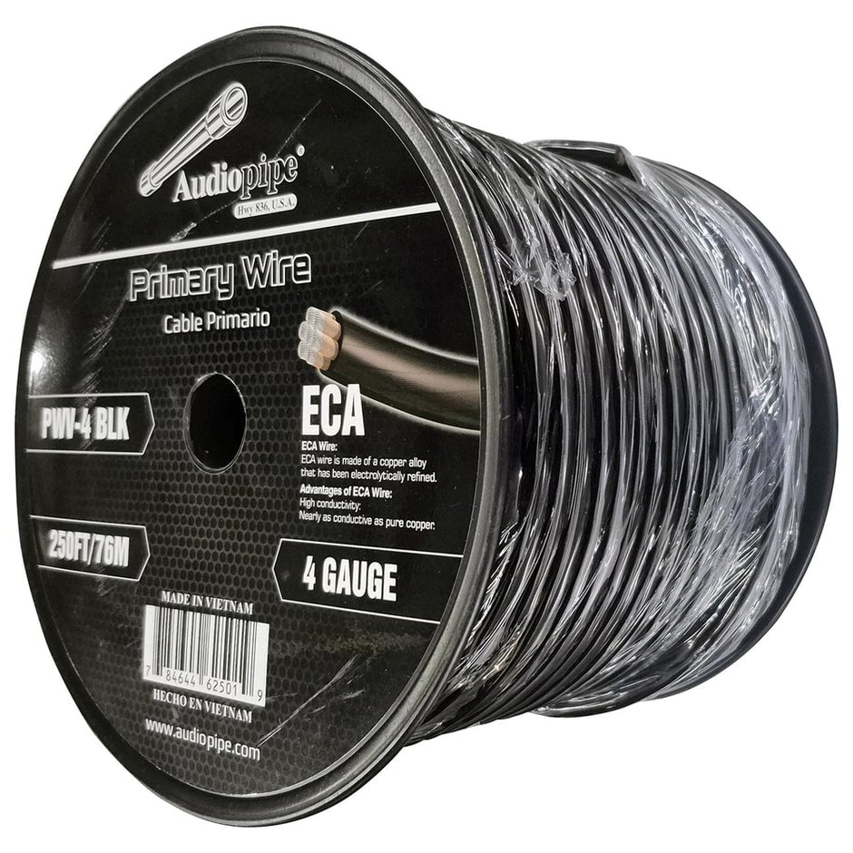 PWV-4 BLK 250 ft. 4 Gauge Power Cable, Black