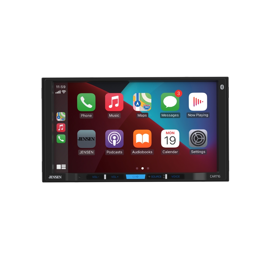 CAR716 7 in. Car Stereo AV Receiver with Apple CarPlay & Android Auto