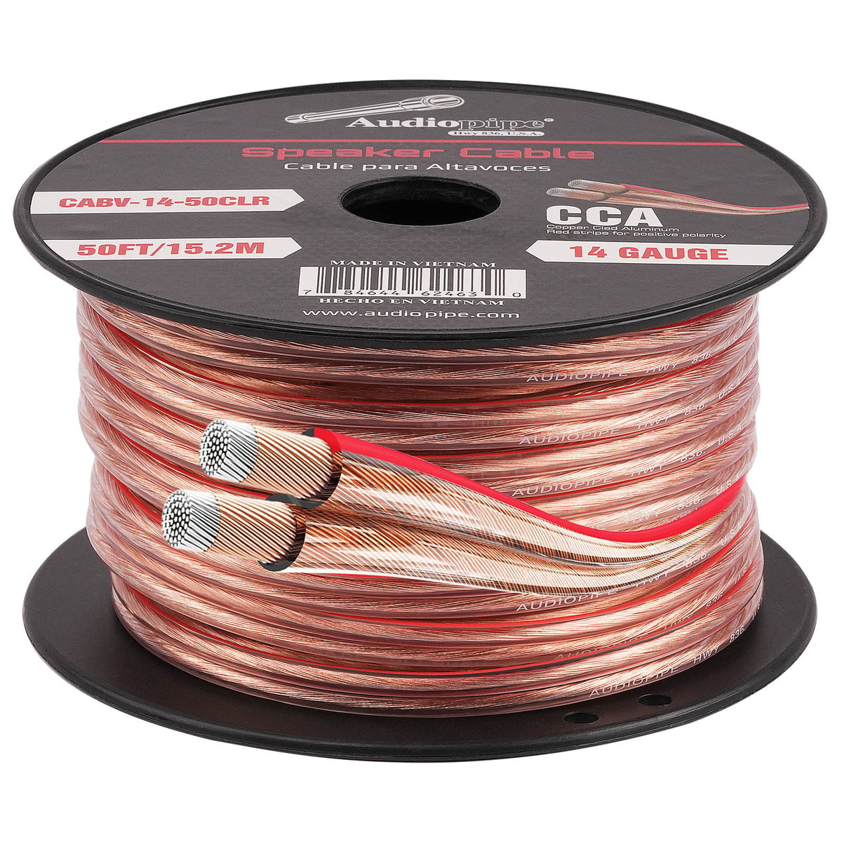 CABV-14-50CLR 50 ft. Clear Jacket 14 Gauge Speaker Wire