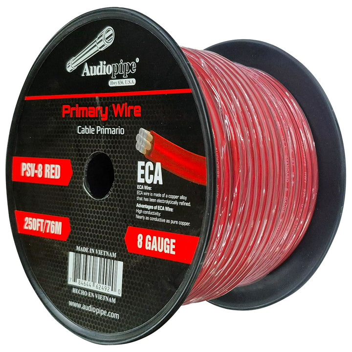 PSV-8 RED Red Flexible Copper Power Cable - 8 Gauge, 250 ft.