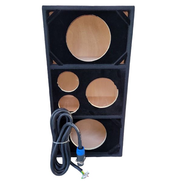 CHUCH-2X8 2TW1D 8 in. Speaker 2 Tweeter Slots 2 Speakers Cutouts 1 Driver Empty Galmax Chuchero Box