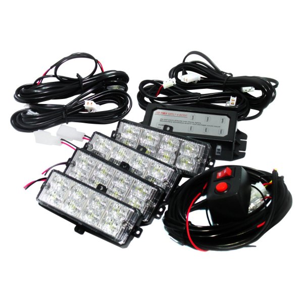 RS-281-4LED-W 4-LED Grill Strobe Kit, White