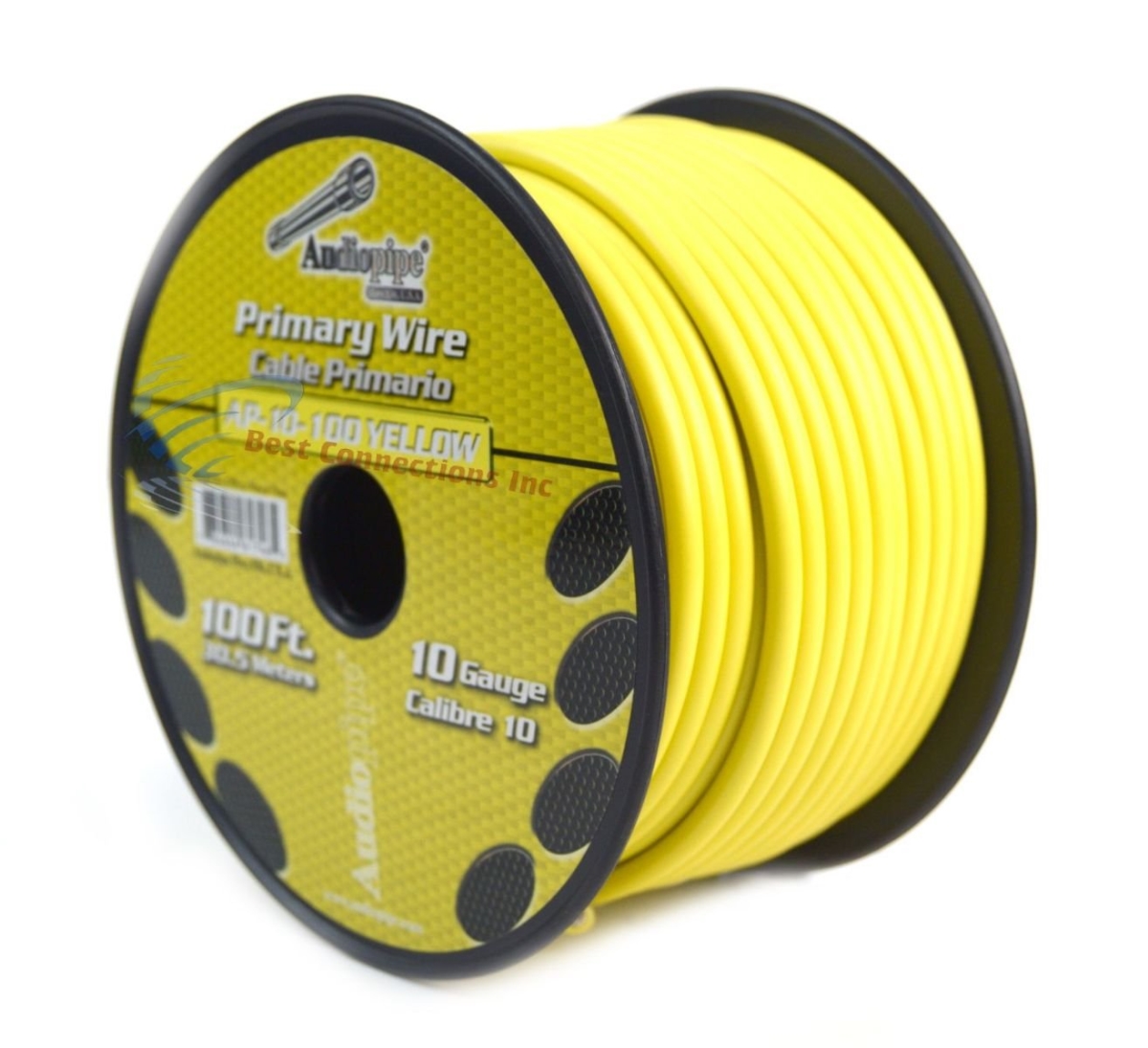 10 Gauge Remote Cable, Yellow - 100 ft.