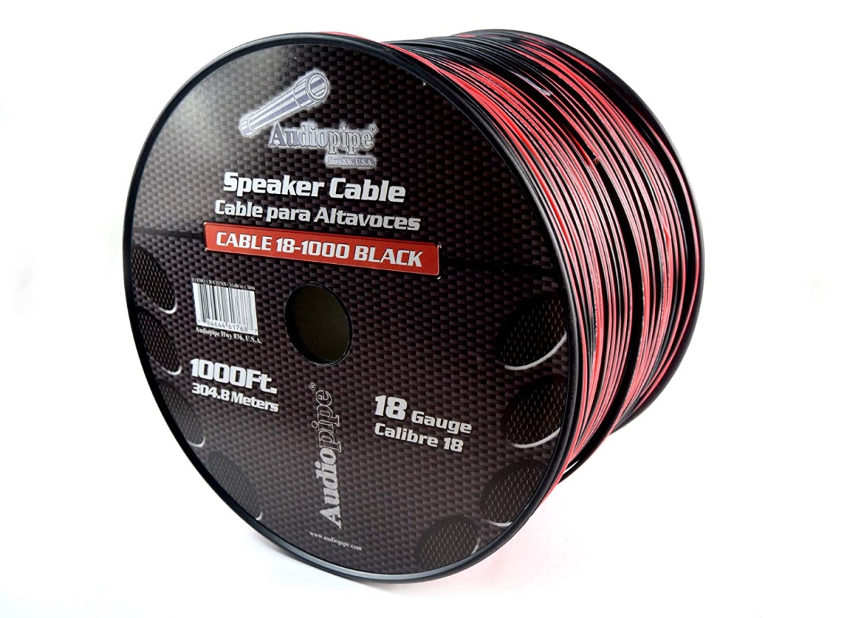 Picture of Audiopipe CABLE-18-1000BLACK 18 Gauge Speaker Wire&#44; Black & Red