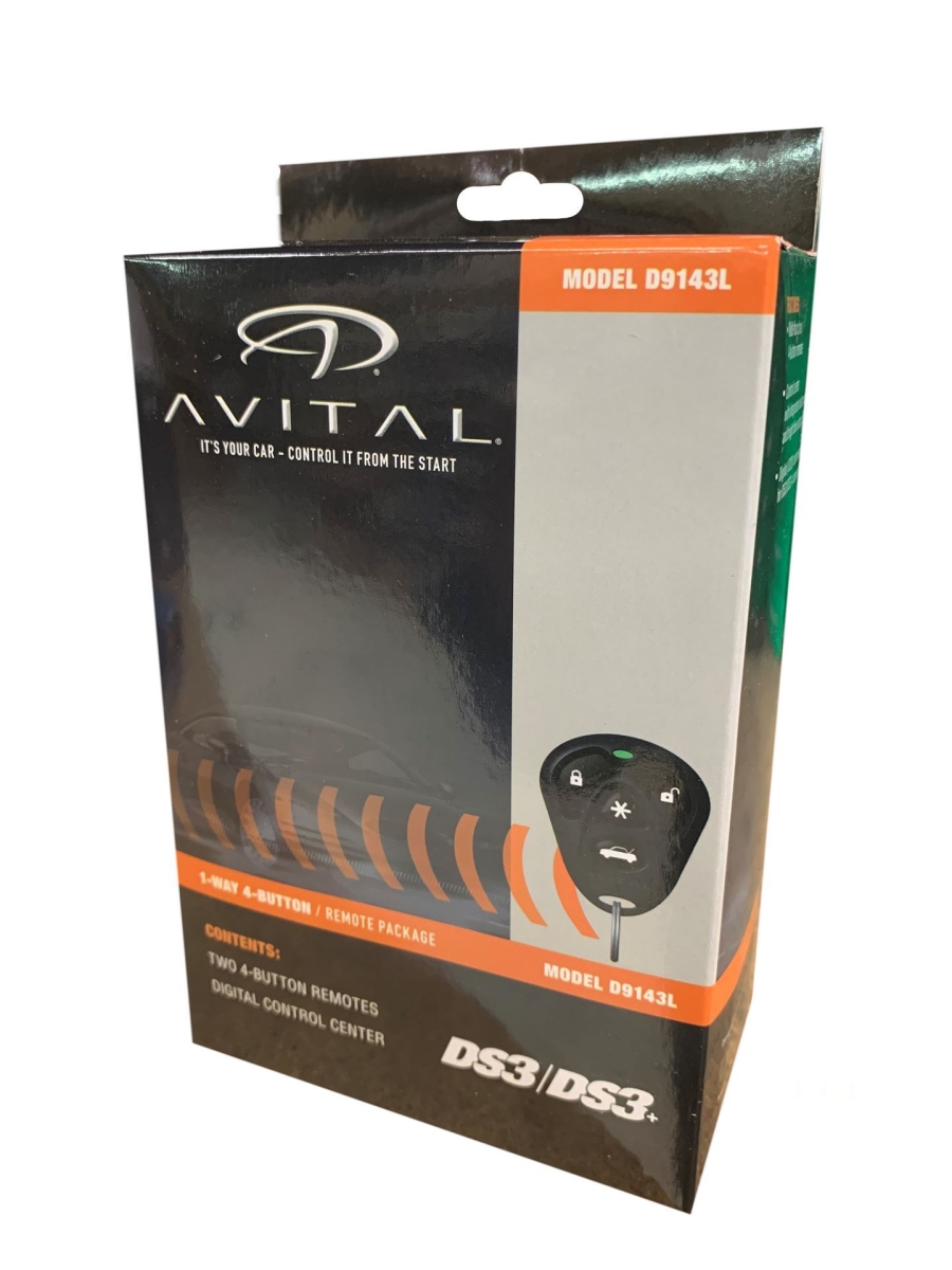Picture of Avital D9143L 1-Way 4 Button Ds3-Ds3 Plus RF System - 0.25 Mile