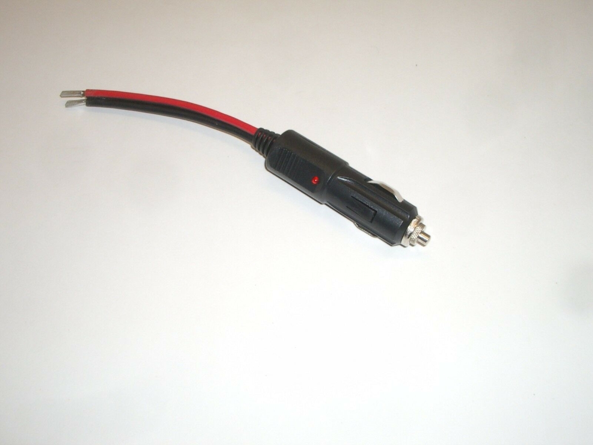 Picture of Bandit Workman D2912 Fused 12V Cigarette Lighter Power Plug with LED 12 AWG Pigtail Leads