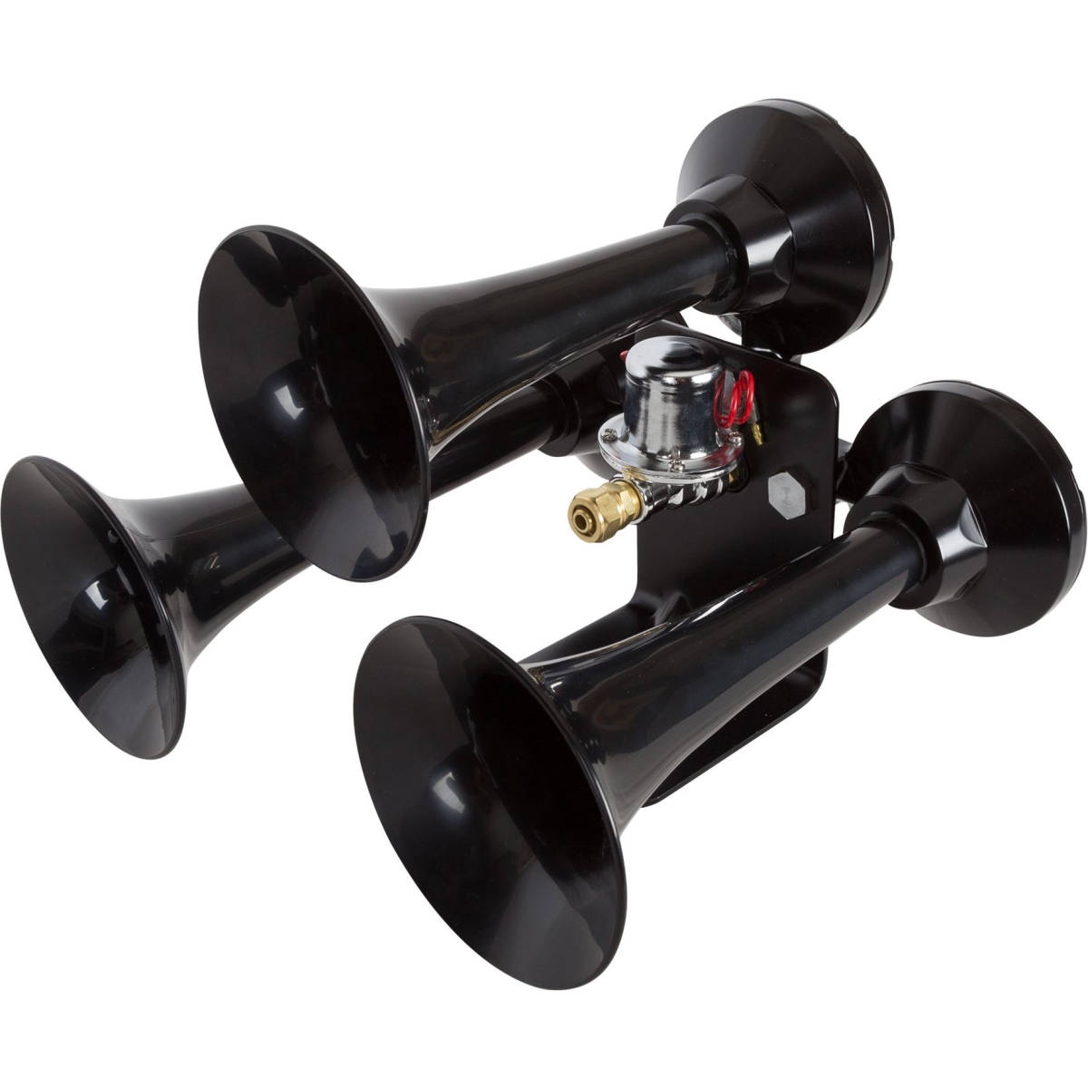 Picture of Hornblasters AH-BB Bandit 3 Chime Black Air Horn with Valve & 10 ft. 0.5 Airline