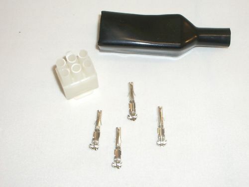 DC Power Cord Plug Connectors with Boot & Pins for Icom-Ken & Yaesu