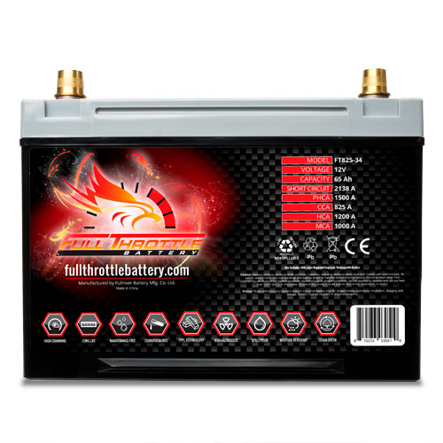 Picture of Fullthrottle FT825-34 AGM Battery for Group 34 Group 34 PHCA 1500