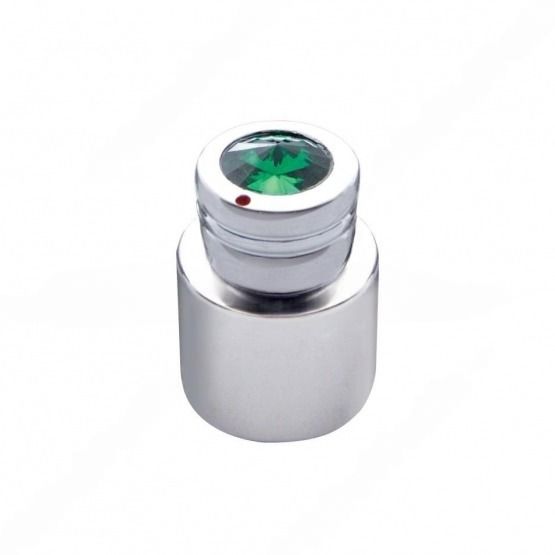 Volume & Squelch CB Knobs, Chrome with Diamond In Green
