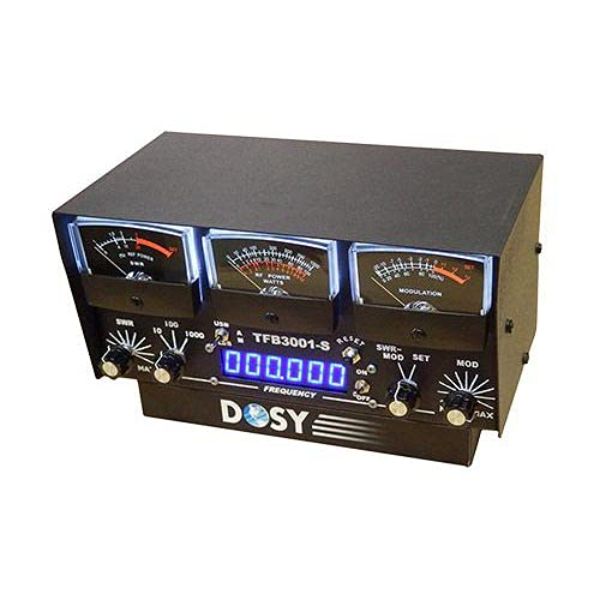 TFB-3001-S 10-100-1000W Meter in-Line Black Face Wattmeter Test Set with Side Band & Frequency Counter