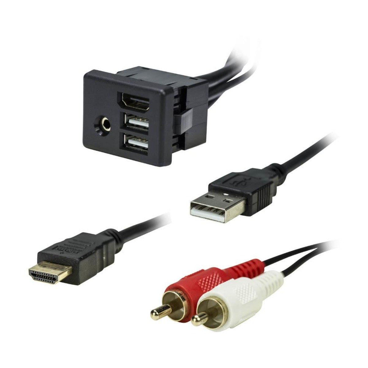 AXUSB-GM6 6 ft. USB, AUX & HDMI Replacement Panel for 2014-Up Select GM Vehicles
