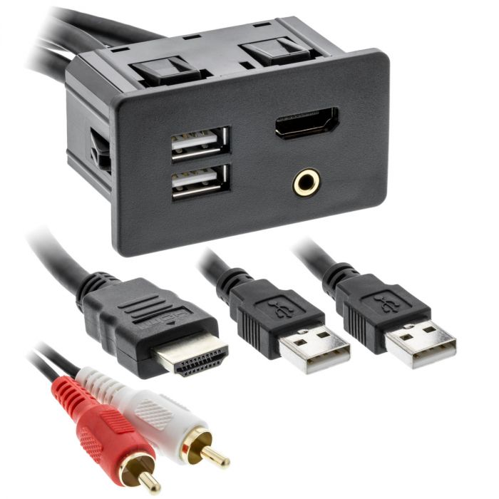 AXFD-USB USB-AUX-HDMI Knockout Replacement Panel for 2015-2016 Ford F-150