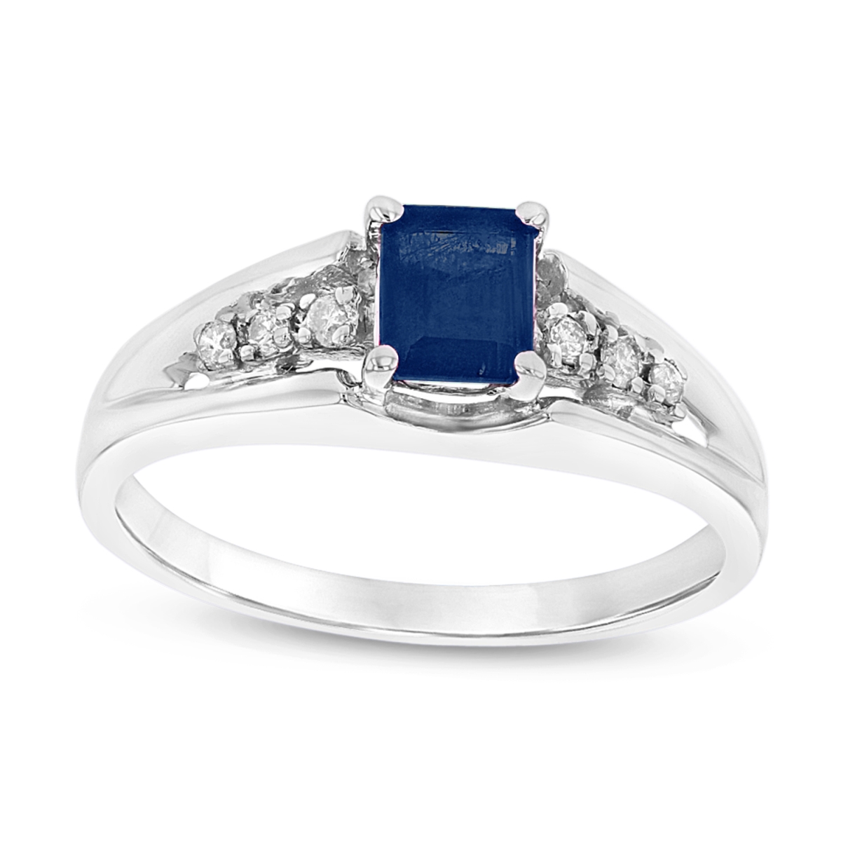 Picture of Louis Creations R2444SD-4 0.68 CTTW Sapphire & Diamond Ring Set&#44; 14K Gold - Size 4