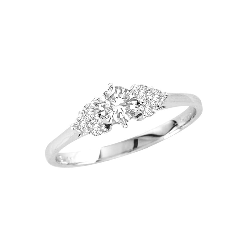 Picture of Louis Creations RD222-C037-5 0.5 CTTW Diamond Engagement Ring, 14K Gold - Size 5