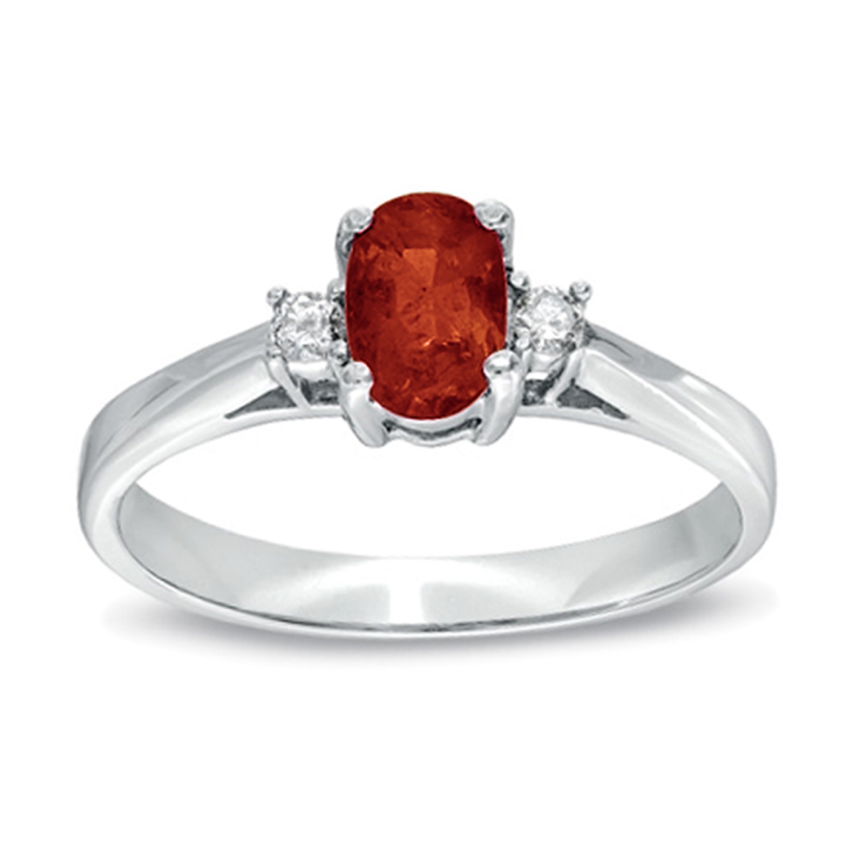 0.55 CTTW Natural Heated Ruby & Diamond Ring Set, 14K Gold - Size 6