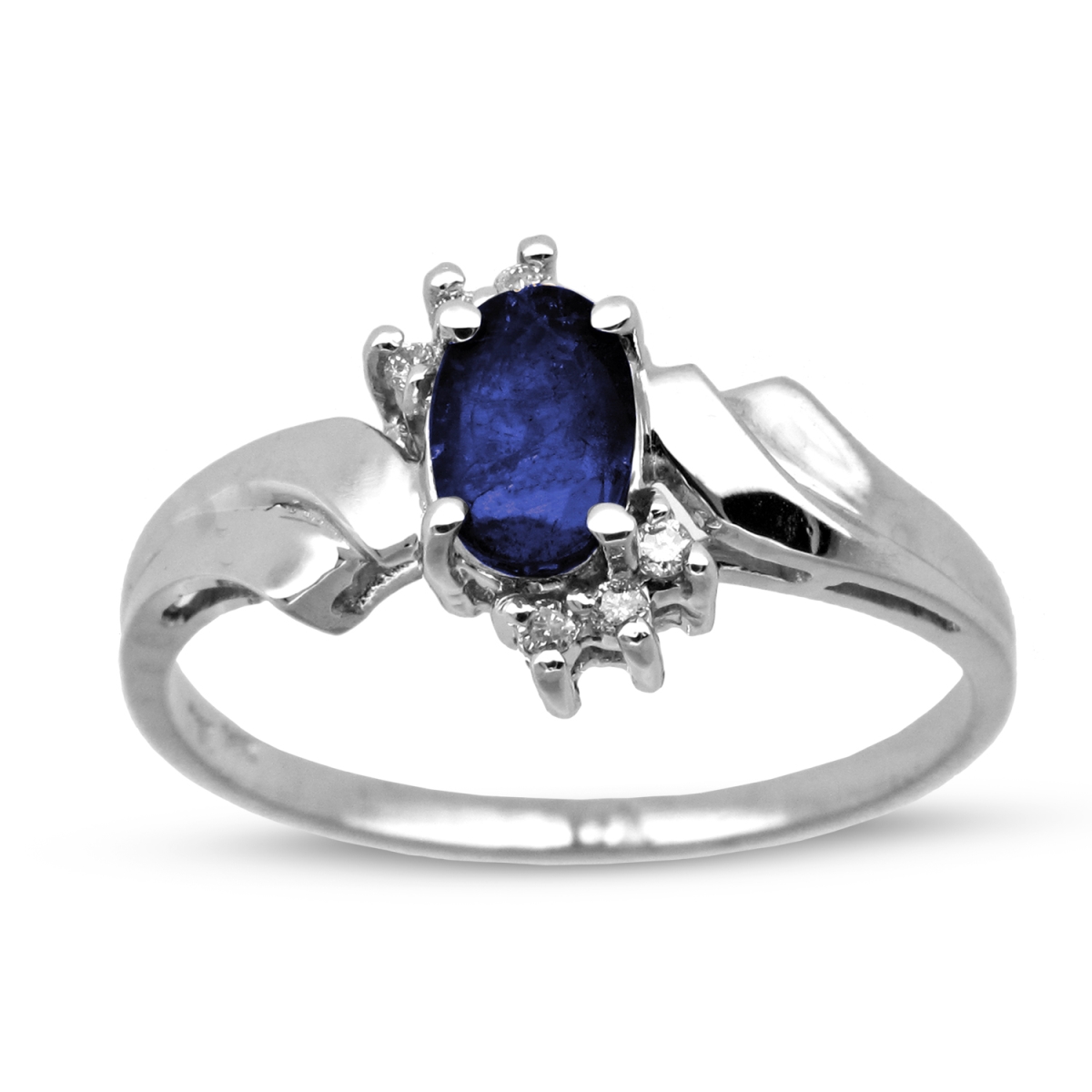 Picture of Louis Creations RL1477SD-4 0.60 CTTW Sapphire & Diamond Fashion Ring Set&#44; 14K Gold - Size 4