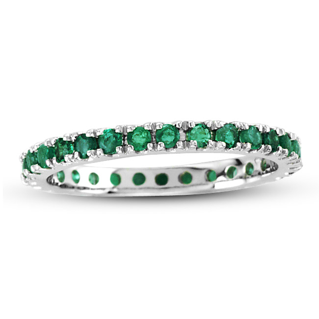 Picture of Louis Creations RL1761EM-4.5 0.66 CTTW Emerald Eternity Ring&#44; 14K Gold - Size 4.5