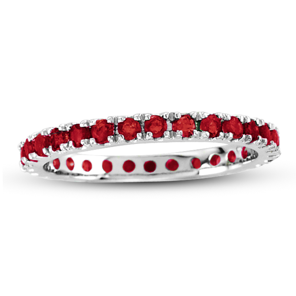 Ruby Eternity Band, 14K Gold - Size 8.5