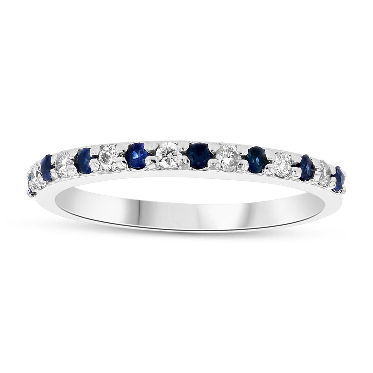 RL2398SD-8.5 Sapphire & Diamond Wedding Band, 14K Gold - Size 8.5