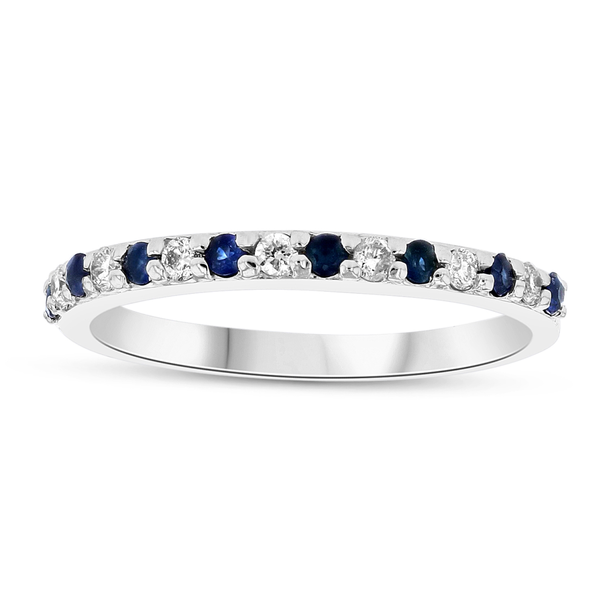 Picture of Louis Creations RL2398SD-9 Sapphire & Diamond Wedding Band&#44; 14K Gold - Size 9